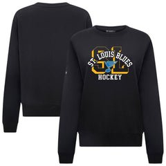 St. Louis Blues Levelwear Women's Yvette Limelight Big Letter Sweatshirt - NHL Sweatshirts