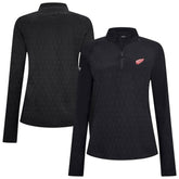 Detroit Red Wings Levelwear Women's Spike Raglan Quarter-Zip Top - NHL