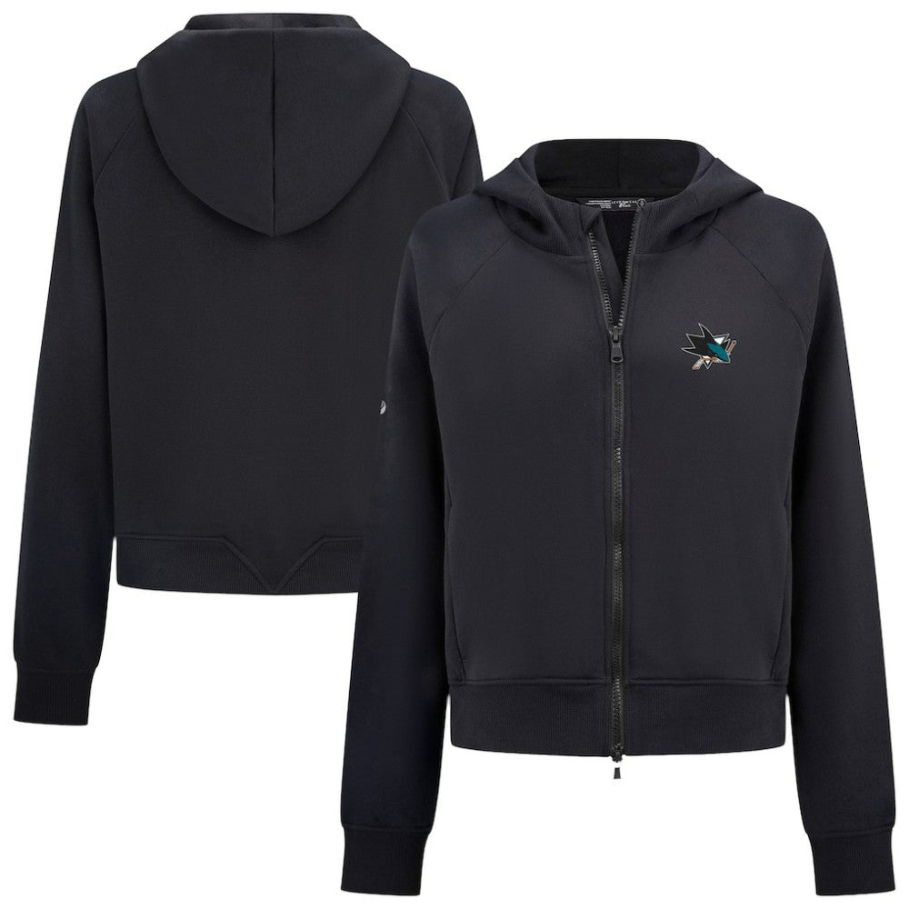 San Jose Sharks Levelwear Women's Judd Raglan Full-Zip Hoodie - NHL Hoodies