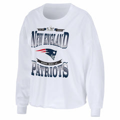 New England Patriots WEAR by Erin Andrews Women's Super Bowl LX Cropped Long Sleeve T-Shirt | NFL Online