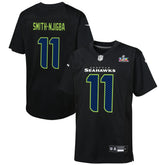 Seattle Seahawks Jaxon Smith-Njigba Youth Super Bowl LX Patch Carbon Fashion Game Jersey | NFL On sale