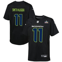 Seattle Seahawks Jaxon Smith-Njigba Youth Super Bowl LX Patch Carbon Fashion Game Jersey | NFL On sale