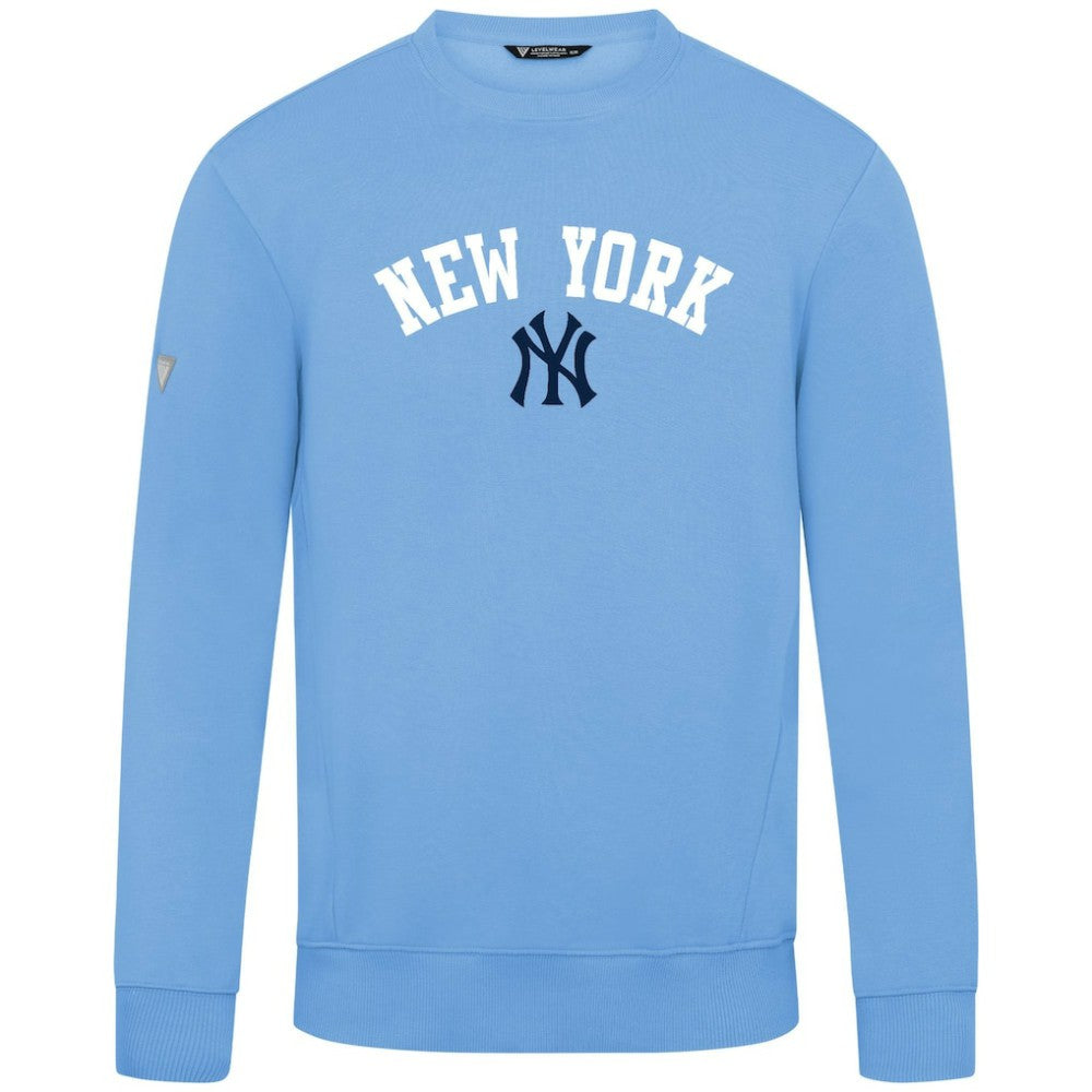 New York Yankees Levelwear Zane Felt Arch Pullover Sweatshirt - MLB Pullover