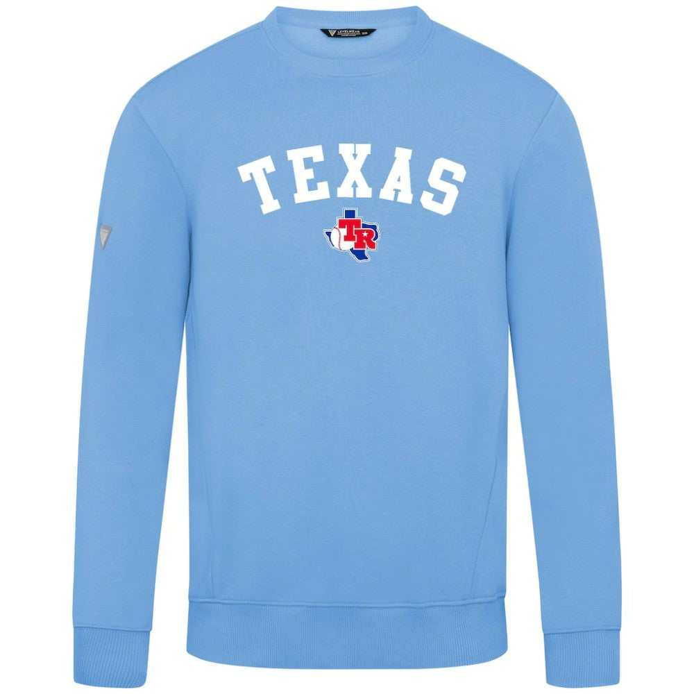 Texas Rangers Levelwear Zane Felt Arch Pullover Sweatshirt - MLB Pullover