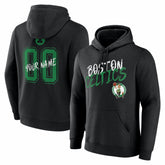 Black Boston Celtics Big & Tall Hustle Personalized Name & Number Hoodie | NBA