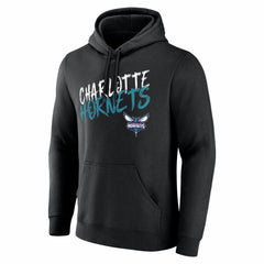 Black Charlotte Hornets Big & Tall Hustle Personalized Name & Number Hoodie | NBA