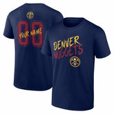Navy Denver Nuggets Big & Tall Hustle Personalized Name & Number T-Shirt sale | NBA