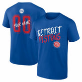 Blue Detroit Pistons Big & Tall Hustle Personalized Name & Number T-Shirt sale | NBA
