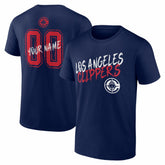 Navy LA Clippers Big & Tall Hustle Personalized Name & Number T-Shirt | NBA