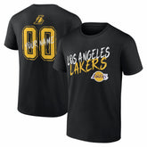 Black Los Angeles Lakers Big & Tall Hustle Personalized Name & Number T-Shirt | NBA