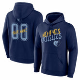 Navy Memphis Grizzlies Big & Tall Hustle Personalized Name & Number Hoodie | NBA
