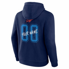 Navy Oklahoma City Thunder Big & Tall Hustle Personalized Name & Number Hoodie sale | NBA