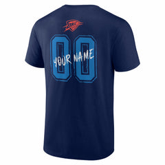 Navy Oklahoma City Thunder Big & Tall Hustle Personalized Name & Number T-Shirt | NBA