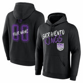Black Sacramento Kings Big & Tall Hustle Personalized Name & Number Hoodie | NBA