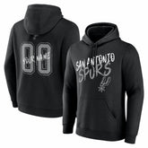 Black San Antonio Spurs Big & Tall Hustle Personalized Name & Number Hoodie | NBA