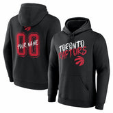 Black Toronto Raptors Big & Tall Hustle Personalized Name & Number Hoodie | NBA