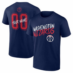 Navy Washington Wizards Big & Tall Hustle Personalized Name & Number T-Shirt | NBA