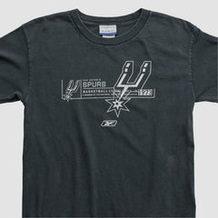 Black San Antonio Spurs Reebok 2000s Long Sleeve T-shirt | NBA
