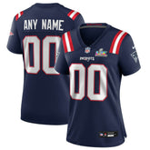 New England Patriots Women's Super Bowl LX Patch Custom Game Jersey | NFL Hot