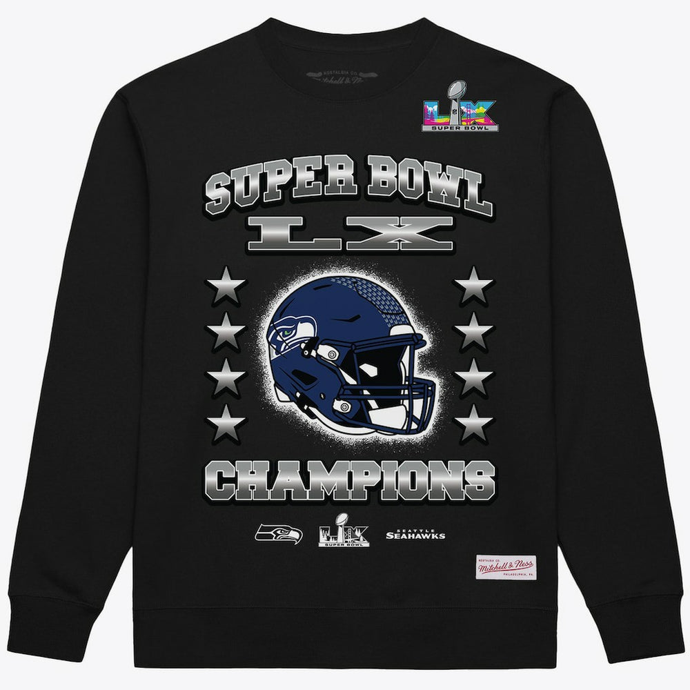 Seattle Seahawks Super Bowl LX Champions Helmet Sweatshirt | NFL Sale