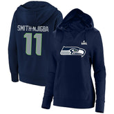 Seattle Seahawks Jaxon Smith-Njigba Women's Super Bowl LX Champions Plus Size Name & Number Fleece Hoodie | NFL US