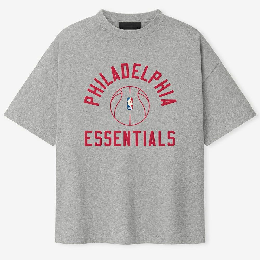 Heather Gray Philadelphia 76ers Fear of God x Barkley L. Hendricks Unisex 90's T-Shirt | NBA