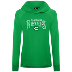 Cincinnati Reds Levelwear Women's St. Patrick's Day Slender Raglan Hoodie - MLB Hoodies
