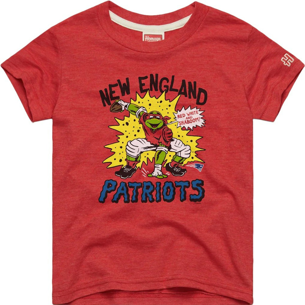 New England Patriots Raphael Homage Youth TMNT Tri-Blend T-Shirt | NFL On sale