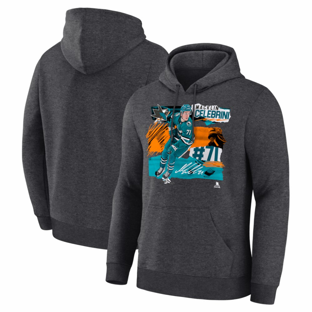 Macklin Celebrini San Jose Sharks Fresh Ice Hoodie - NHL Hoodies