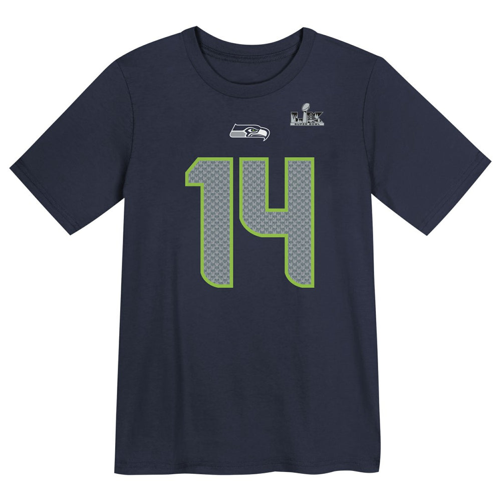 Seattle Seahawks Sam Darnold Preschool Super Bowl LX Name & Number T-Shirt | NFL Discount