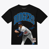 Fernando Valenzuela Los Angeles Dodgers Mitchell & Ness Photo Arch Player Graphic T-Shirt - MLB T-shirts