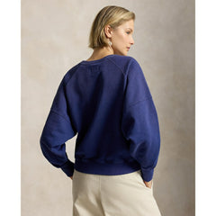 Yankees Polo Ralph Lauren Women's Vintage Knit Sweatshirt - MLB Sweatshirts