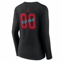 Arizona Diamondbacks Women's Hustle Personalized Name & Number Long Sleeve V-Neck T-Shirt - MLB T-shirts