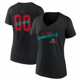 Arizona Diamondbacks Women's Hustle Personalized Name & Number V-Neck T-Shirt - MLB T-shirts