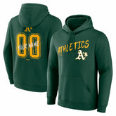 Athletics Hustle Personalized Name & Number Hoodie - MLB Hoodies