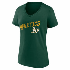Athletics Women's Hustle Personalized Name & Number V-Neck T-Shirt - MLB T-shirts