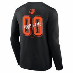 Baltimore Orioles Hustle Personalized Name & Number Long Sleeve T-Shirt - MLB T-shirts