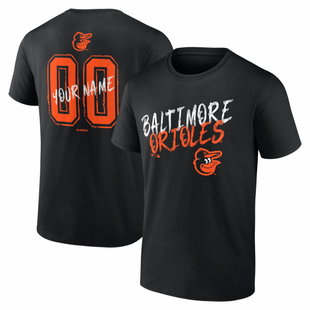 Baltimore Orioles Hustle Personalized Name & Number T-Shirt - MLB T-shirts