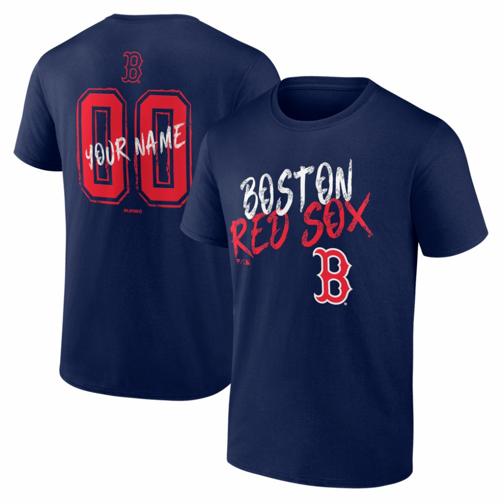 Boston Red Sox Hustle Personalized Name & Number T-Shirt - MLB T-shirts