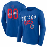 Chicago Cubs Hustle Personalized Name & Number Long Sleeve T-Shirt - MLB T-shirts