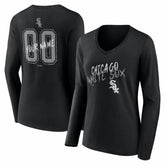 Chicago White Sox Women's Hustle Personalized Name & Number Long Sleeve V-Neck T-Shirt - MLB T-shirts