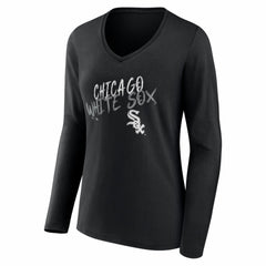 Chicago White Sox Women's Hustle Personalized Name & Number Long Sleeve V-Neck T-Shirt - MLB T-shirts