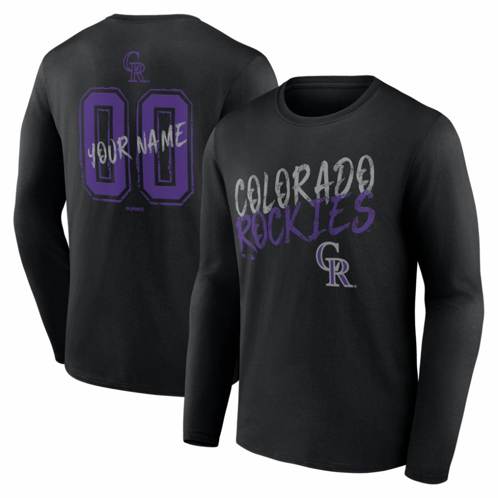 Colorado Rockies Hustle Personalized Name & Number Long Sleeve T-Shirt - MLB T-shirts