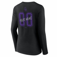 Colorado Rockies Women's Hustle Personalized Name & Number Long Sleeve V-Neck T-Shirt - MLB T-shirts