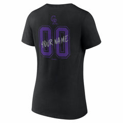 Colorado Rockies Women's Hustle Personalized Name & Number V-Neck T-Shirt - MLB T-shirts