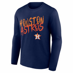 Houston Astros Hustle Personalized Name & Number Long Sleeve T-Shirt - MLB T-shirts