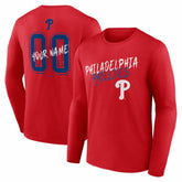 Philadelphia Phillies Hustle Personalized Name & Number Long Sleeve T-Shirt - MLB T-shirts