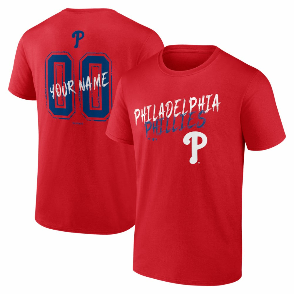Philadelphia Phillies Hustle Personalized Name & Number T-Shirt - MLB T-shirts