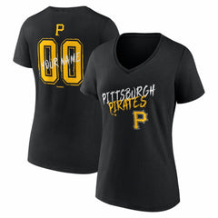 Pittsburgh Pirates Women's Hustle Personalized Name & Number V-Neck T-Shirt - MLB T-shirts