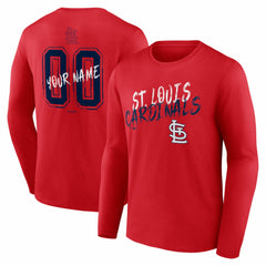 St. Louis Cardinals Hustle Personalized Name & Number Long Sleeve T-Shirt - MLB T-shirts